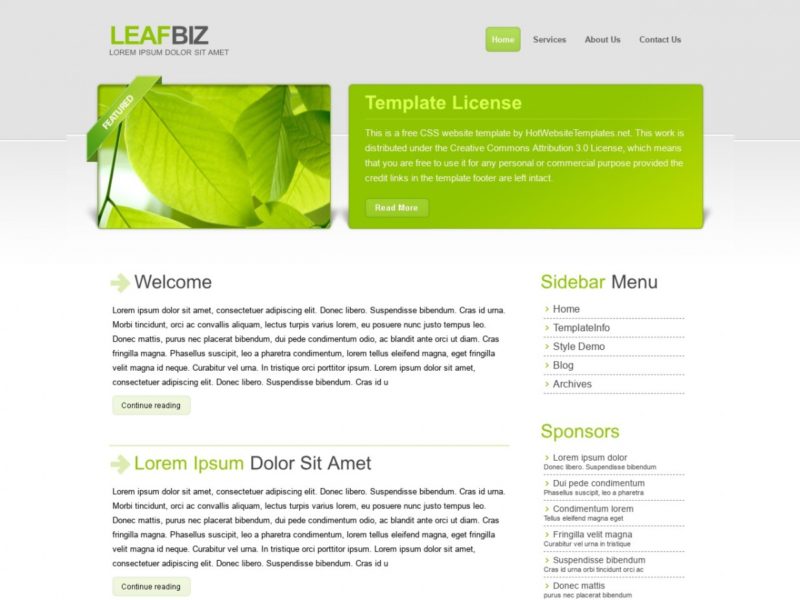 Plantillas Html Para Descargar Gratuita Leafbiz Plantillas Html