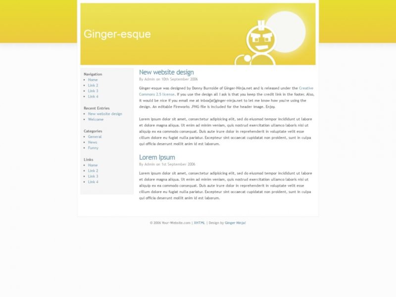 Plantilla Web Simple Gratuita Ginger Esque Plantillas Html Gratuitas