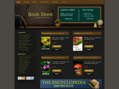 HTML Templates for Free: Book Store - Free HTML Templates, Free CSS ...