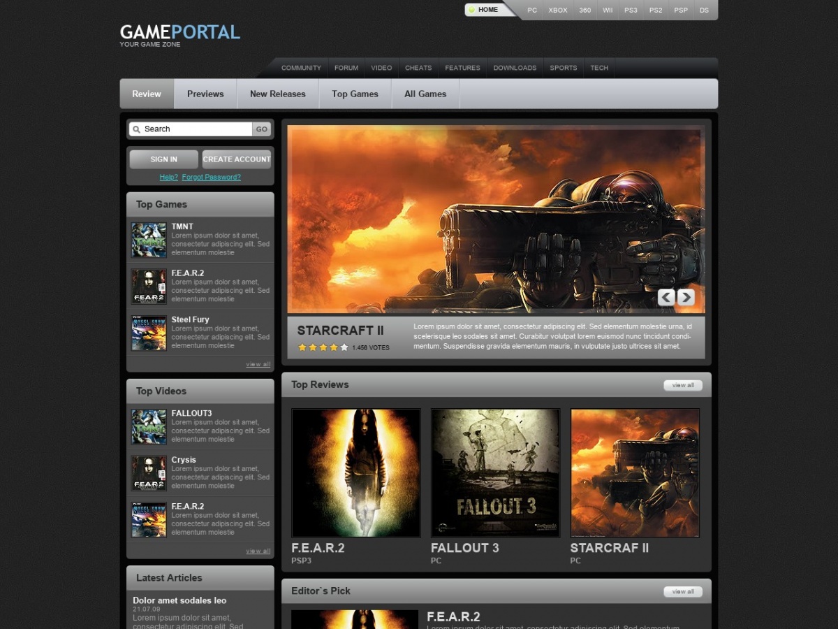 How To Create A Complete Gaming Website with HTML and CSS