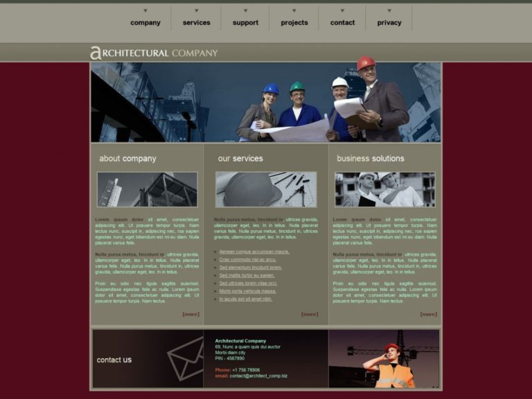 Download HTML/CSS Templates for Free: Architectural Company - Free HTML ...