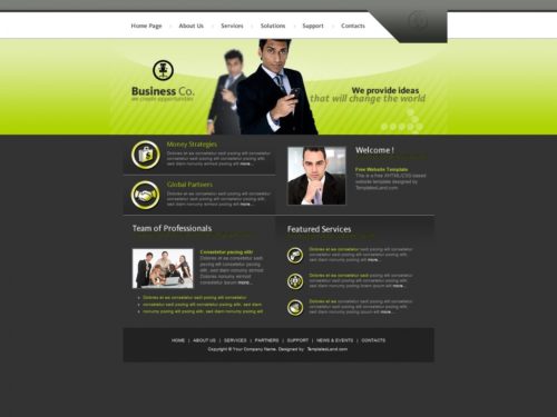 Free HTML/CSS Template: Business Company - Free HTML Templates, Free ...