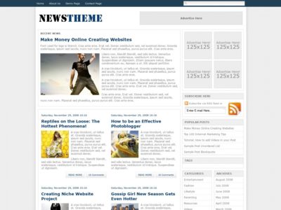 Free HTML/CSS Template: Newstheme - Free HTML Templates, Free CSS ...