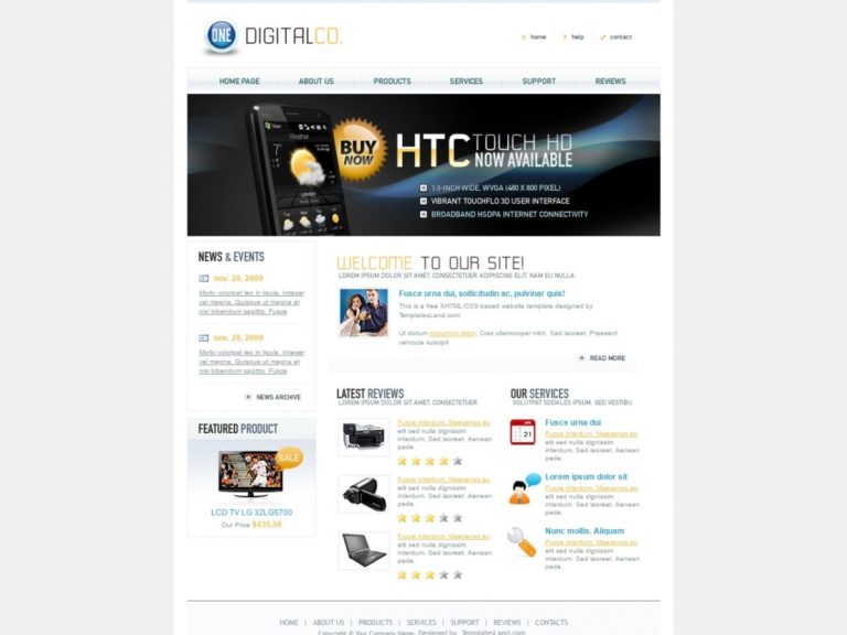 Free HTML/CSS Templates for Downloading: Digital Co - Free HTML ...
