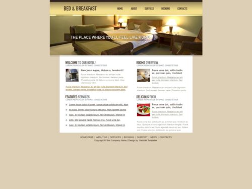 Download Free HTML/CSS Template: Bed And Breakfast - Free HTML ...