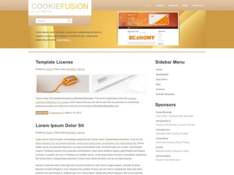 Free HTML Templates for Downloading: Cookiefusion - Free HTML Templates ...