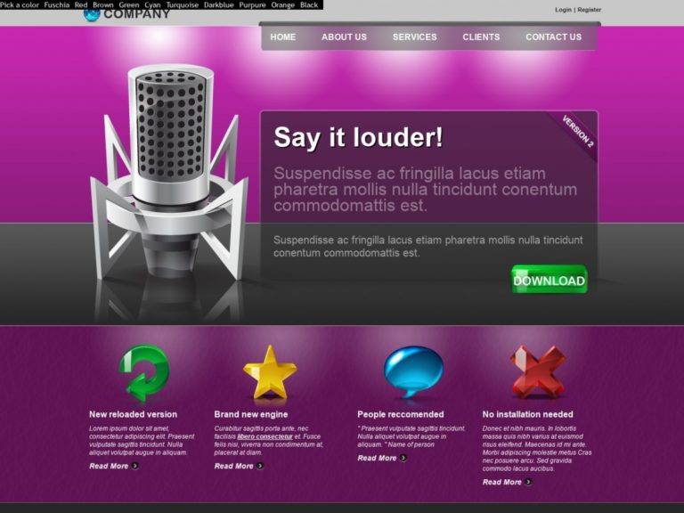 Plantillas HTML/CSS Gratuita para Descargar: Audio Lovers - Plantillas ...