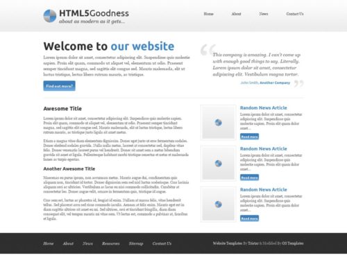 Plantillas HTML/CSS Gratuita para Descargar: Html5 Goodness ...