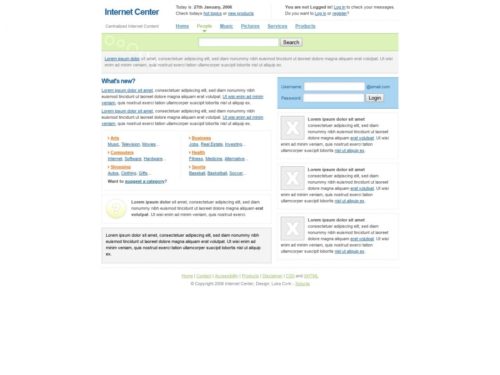 Plantillas HTML/CSS Gratis para Descargar: Internet Center - Plantillas ...