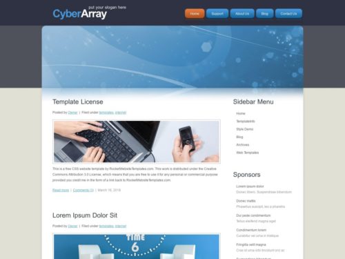 Free HTML Templates for Downloading: Cyberarray - Free HTML Templates ...
