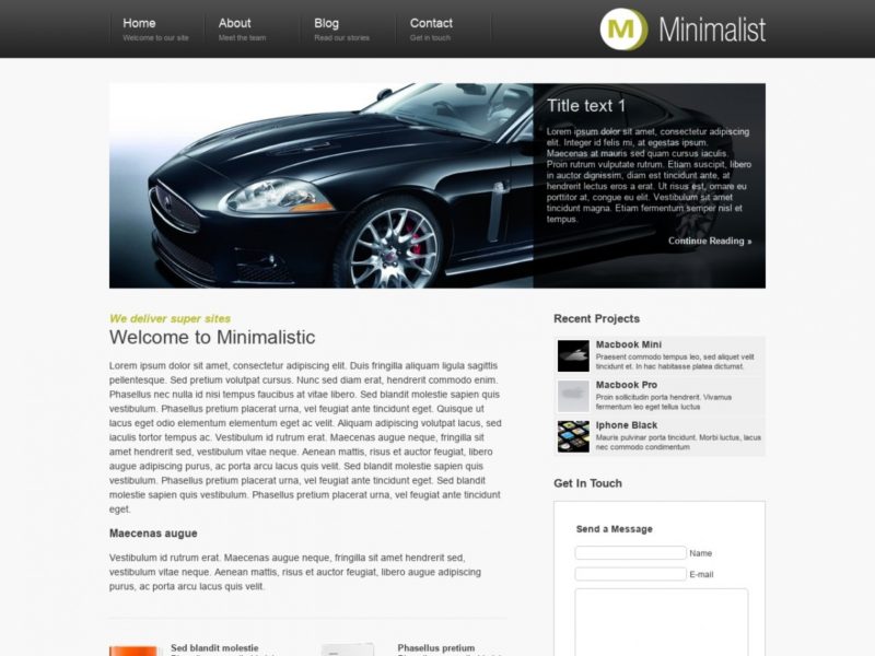 Free HTML/CSS Templates for Downloading: Minimalist - Free HTML ...