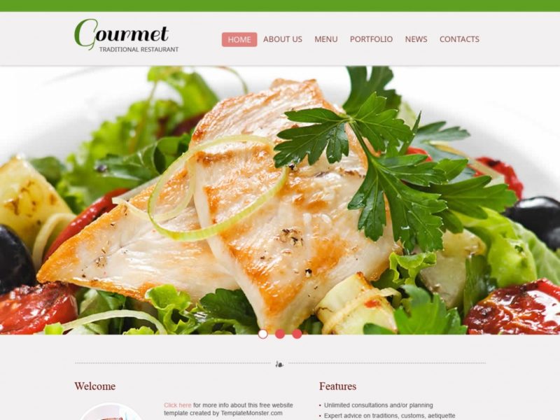 Download HTML/CSS Templates for Free: Gourmet Traditional Restaurant ...