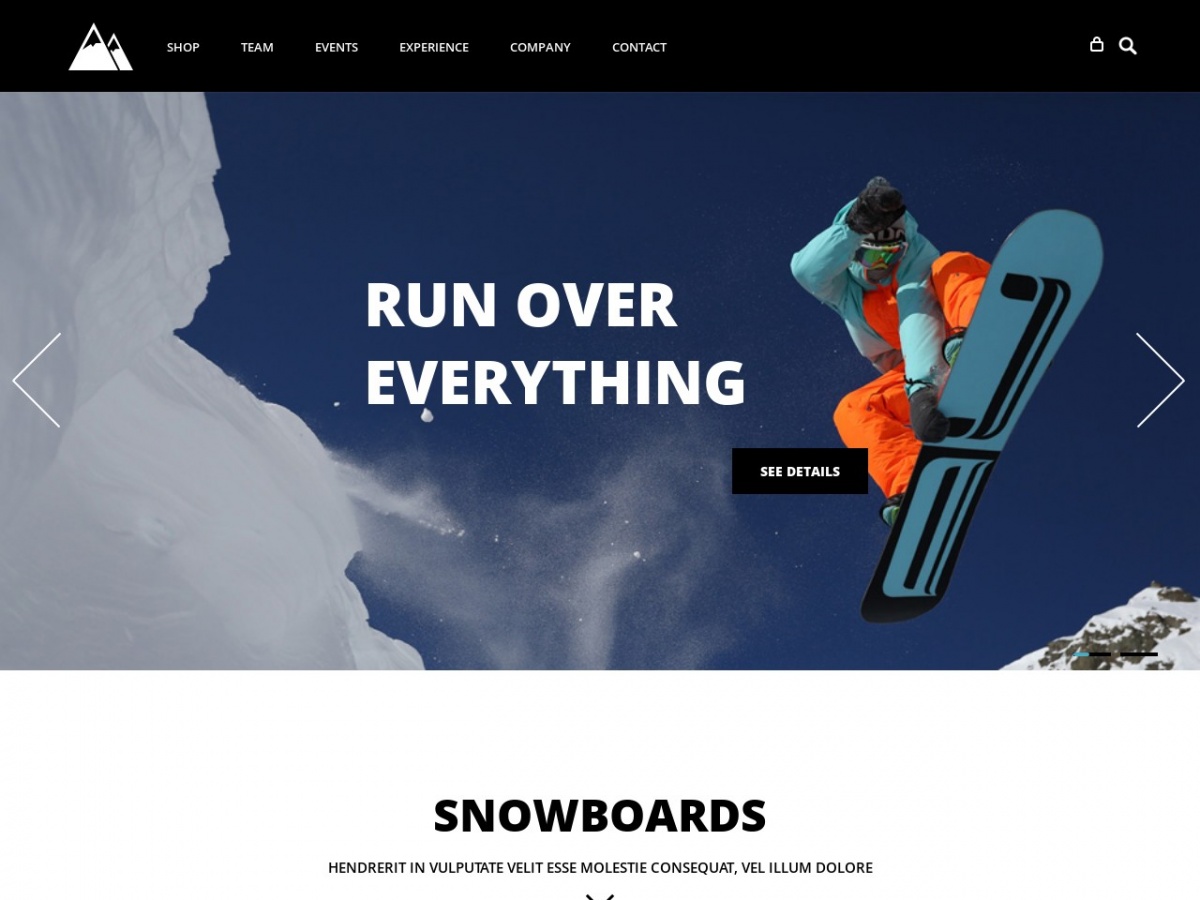 Plantilla Web Gratuita: Snowboarding - Plantillas HTML Gratuitas