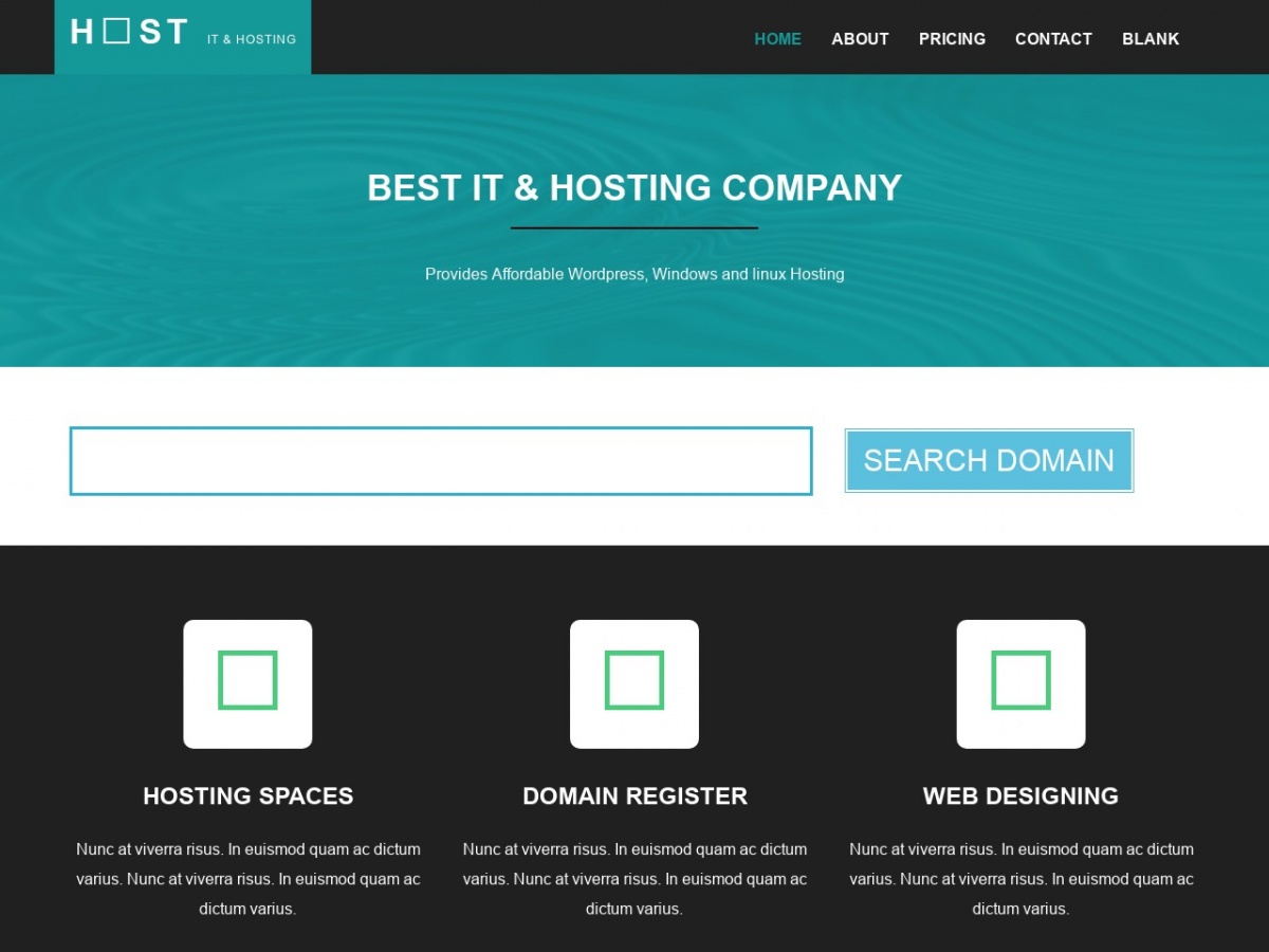 Download HTML/CSS Templates for Free: It Host - Free HTML With Regard To Blank Html Templates Free Download