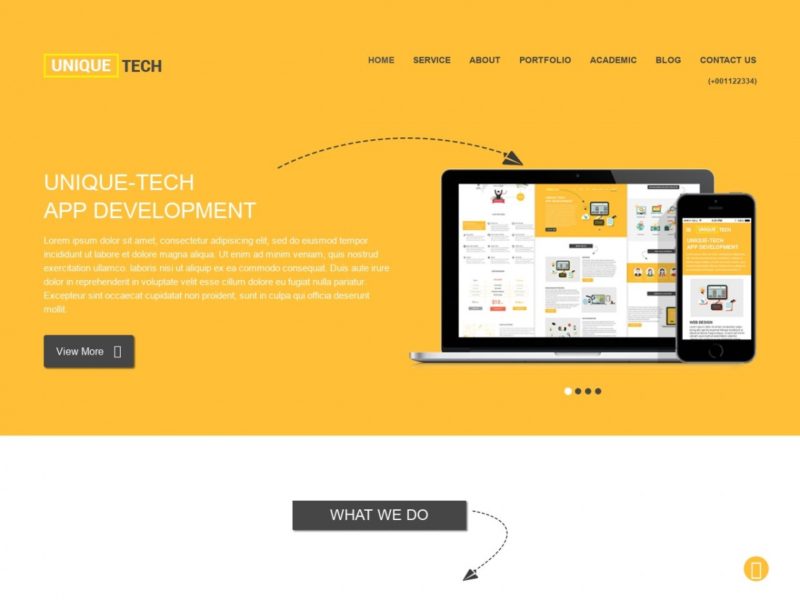 HTML Templates for Free: Unique Tech - Free HTML Templates, Free CSS ...