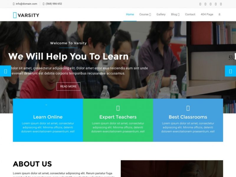 Plantillas HTML/CSS Gratuita para Descargar: Varsity - Plantillas HTML ...