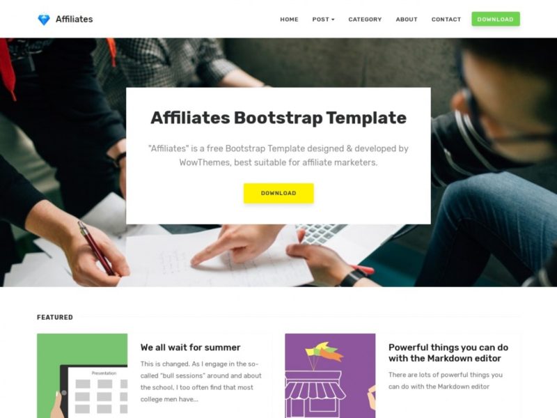 Free HTML/CSS Template: Affiliates - Free HTML Templates, Free CSS ...