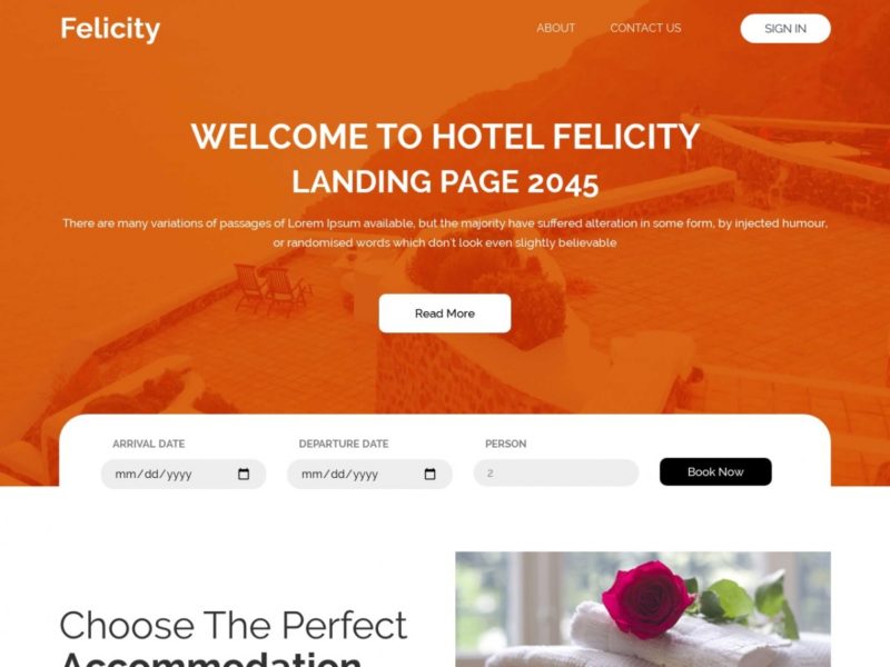Free Simple Web Template: Felicity - Free HTML Templates, Free CSS ...
