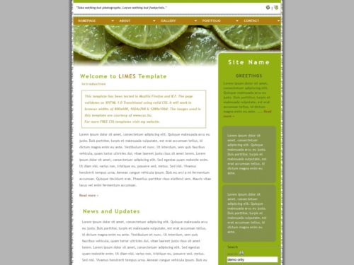 Free Simple Web Template: Limes - Free HTML Templates, Free CSS ...