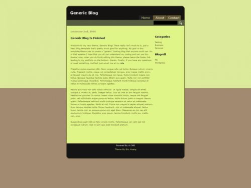 Free HTML/CSS Template: Generic Blog - Free HTML Templates, Free CSS ...
