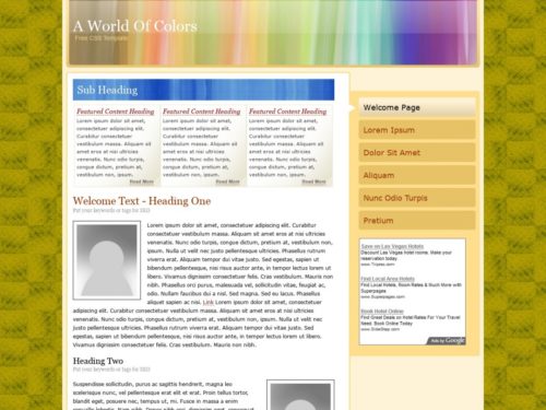 Plantillas HTML para Descargar Gratis: A World Of Colors - Plantillas ...