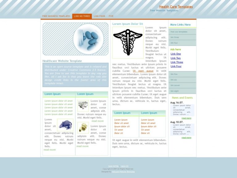 HTML/CSS Templates for Free Downloading: Health Care - Free HTML ...