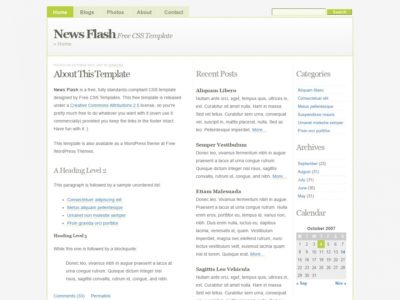 Download Free HTML Template: News Flash - Free HTML Templates, Free CSS ...