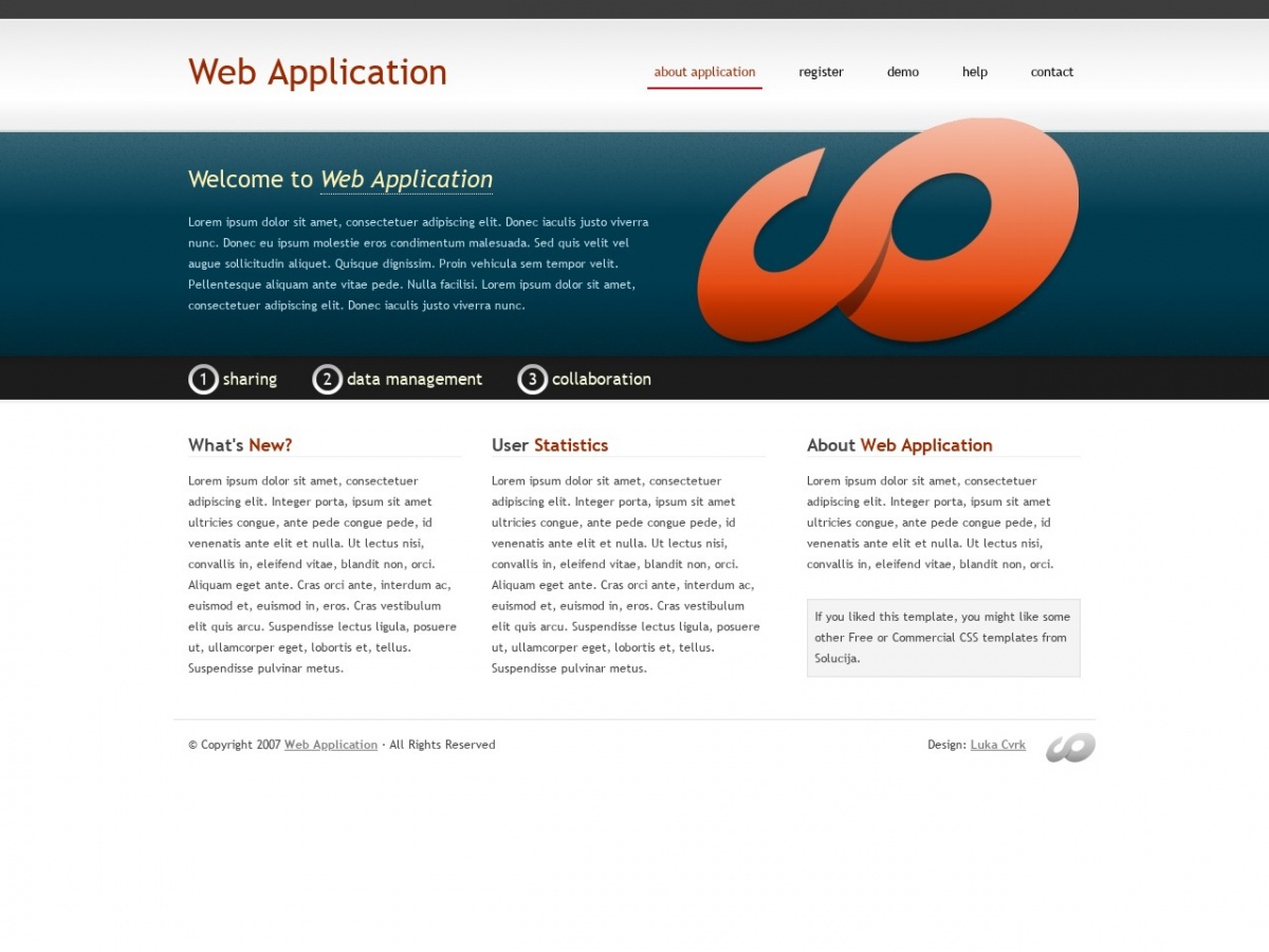 Free HTML/CSS Template: Web Application - Free HTML Templates, Free CSS ...