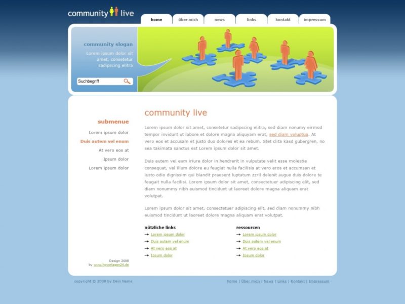 Download free HTML/CSS Template: Community Live - Free HTML Templates ...