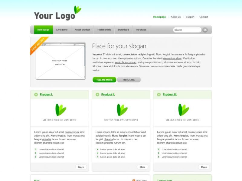 HTML/CSS Templates for Free Downloading: Impress 01 - Free HTML ...
