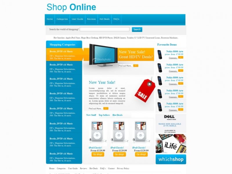 Download Free HTML Template: Shop Online - Free HTML Templates, Free ...