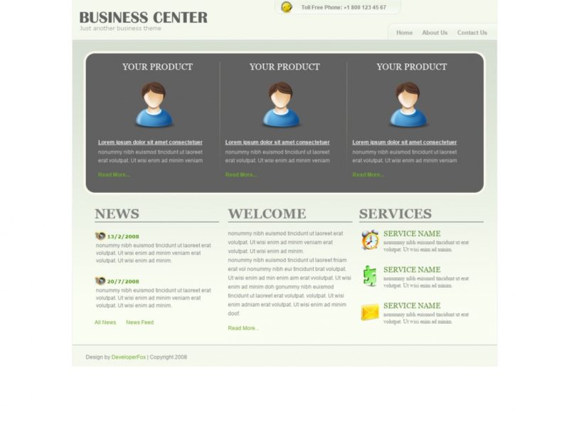Free HTML/CSS Templates for Downloading Business Center Free HTML
