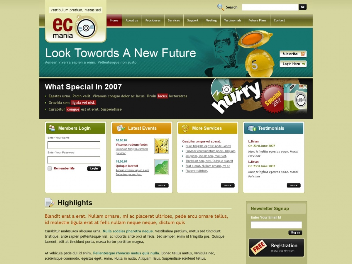 Download Free HTML Template Ec Mania Free HTML Templates Free CSS 