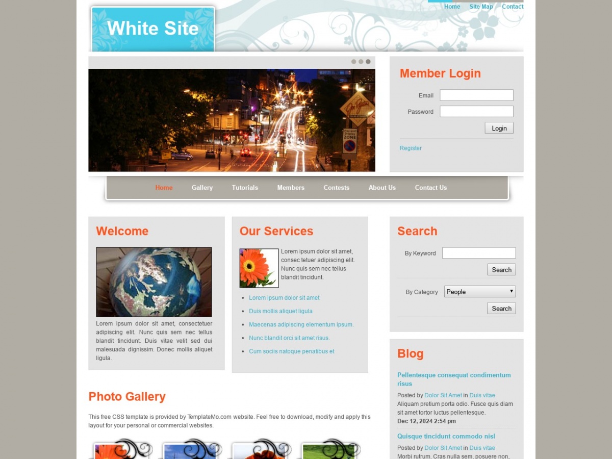 Plantilla Web Simple Gratuita White Site Plantillas Html Gratuitas